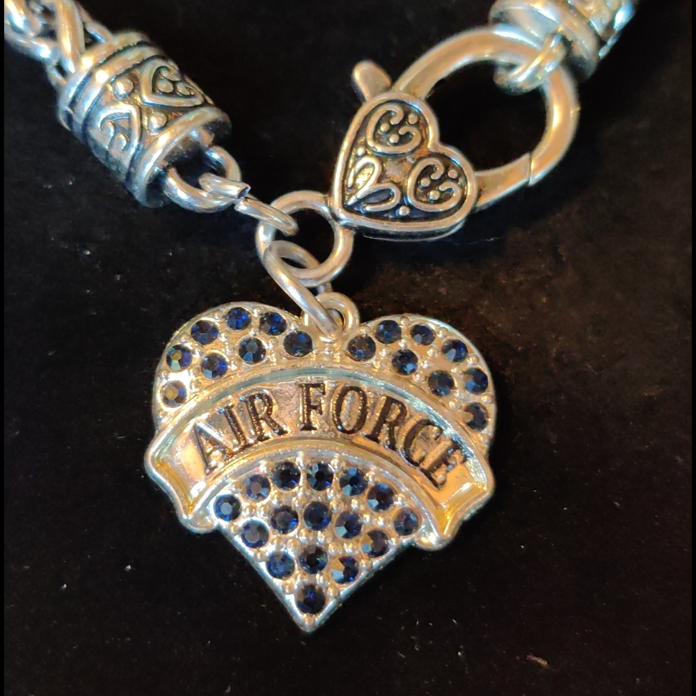 Air Force Heart Bracelet